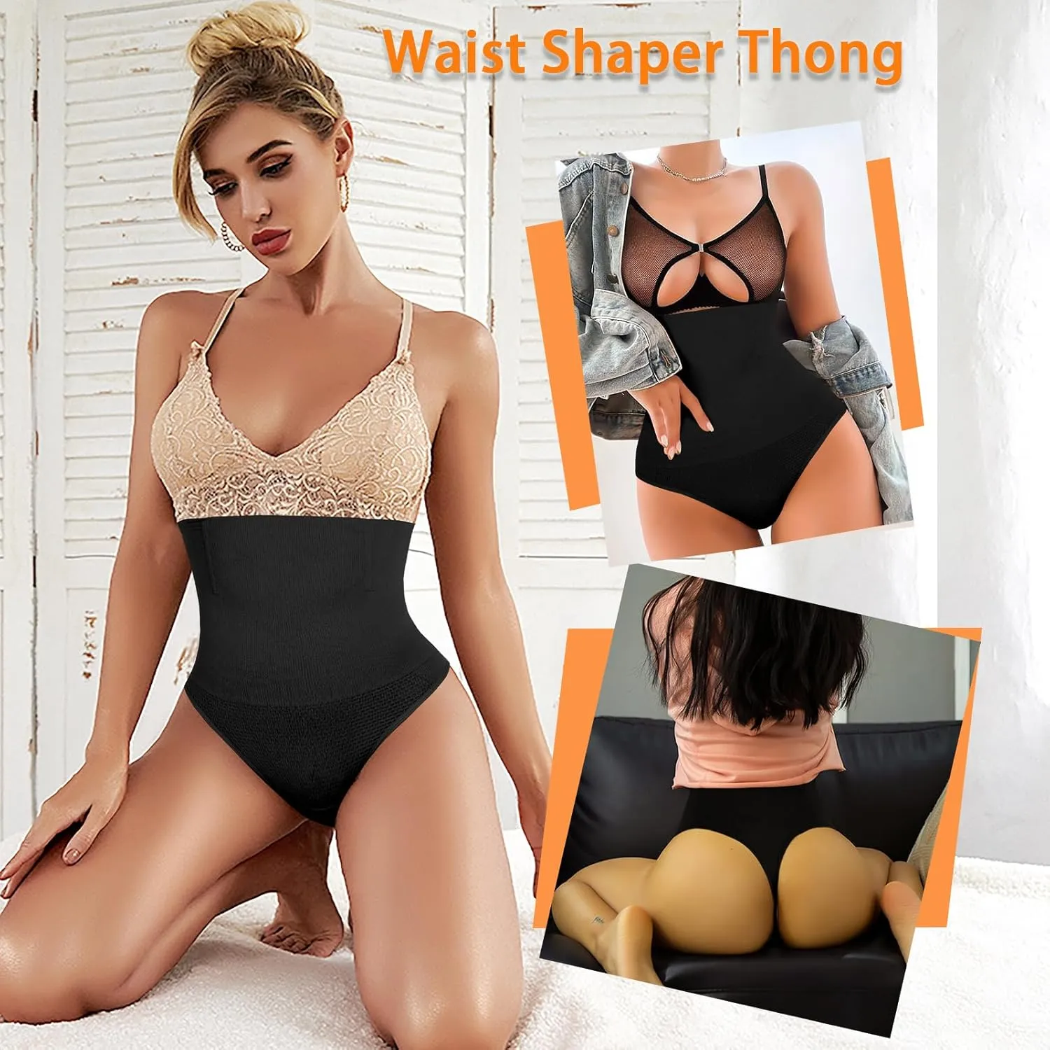 Werena Tummy Control Thong Shapewear for Women Seamless Shaping Thong Panties Body Shaper Underwear