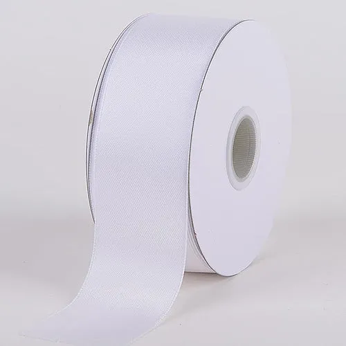 White - Satin Ribbon Wired Edge - ( W: 1-1/2 Inch | L: 25 Yards )
