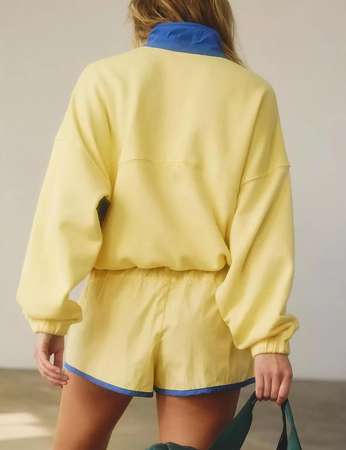 Women's Two Piece Short Sets Summer Lounge Sweatsuits Long Sleeve Outfits Travel Tracksuit with Pocket